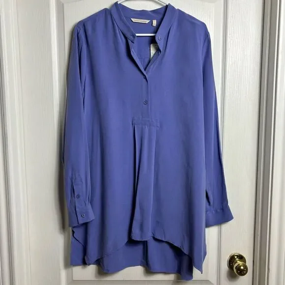 Soft Surroundings Purple Symphony Nights Long Sleeve Tunic Top Women’s Sz L - Picture 3 of 11